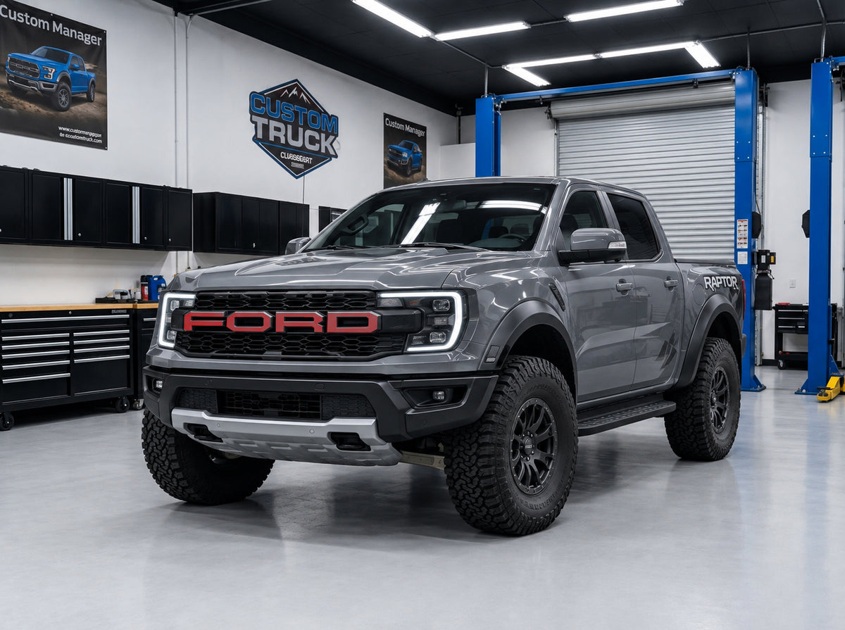 STICKER PARA FORD RANGER RAPTOR 2025+ ROJO CON GRIS