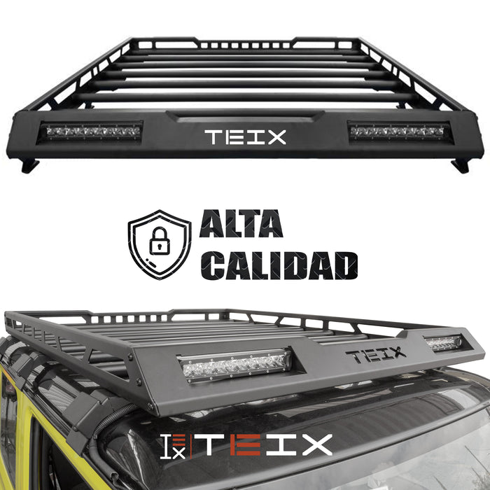 CANASTILLA PORTAEQUIPAJE DOBLE BARRA LED TEIX OFF ROAD SUZUKI JIMNY 2019-2024