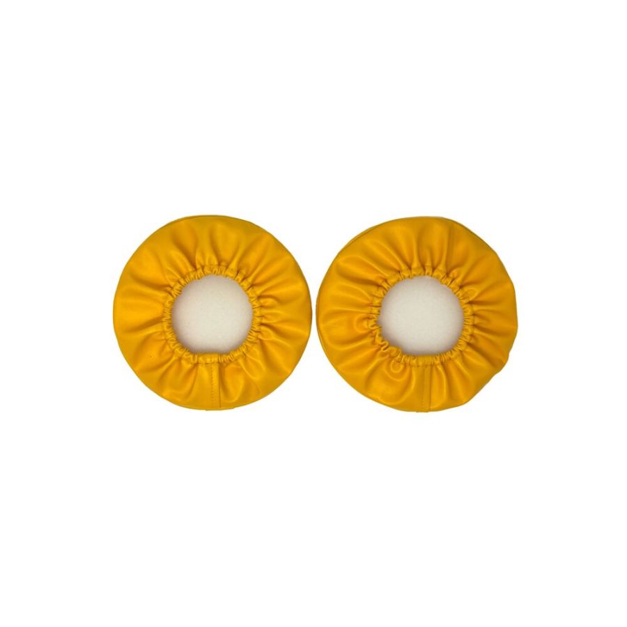 PAR DE CUBIERTA DE VINILO RETRO KC/ FARO DE 6"/ AMARILLO-NEGRO