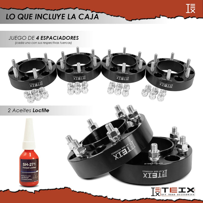 KIT ESPACIADORES 1.5" 6/139 CB 100.3MM 12X1.5