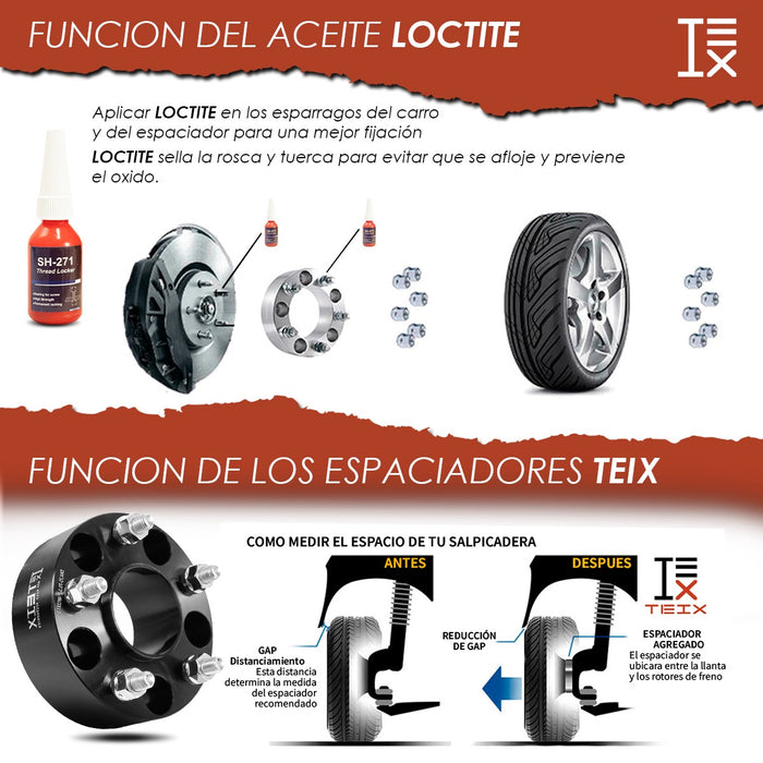 KIT ESPACIADORES 2" 5/120.65 CB 70.3MM 12X1.5