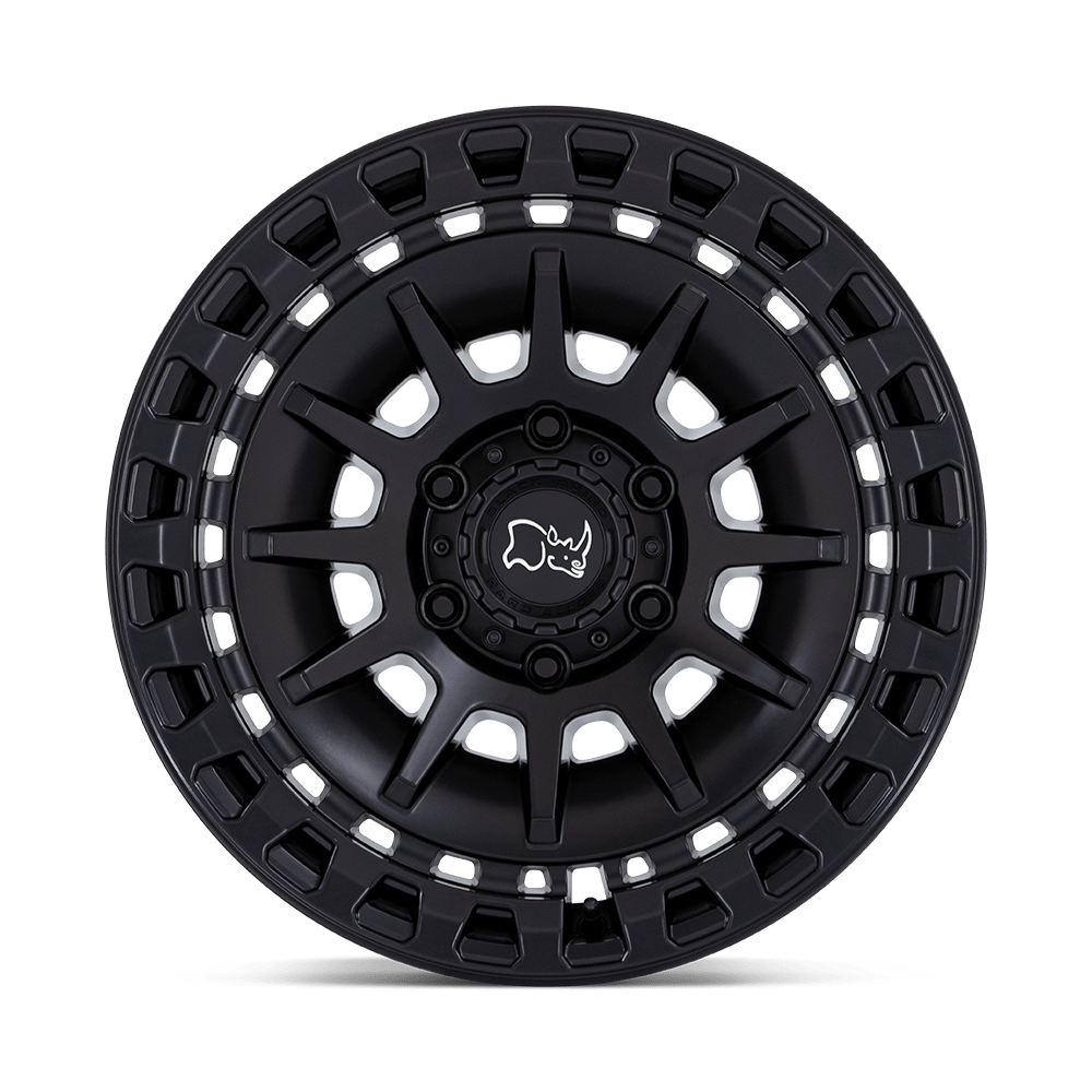 RINES BLACK RHINO BARRAGE 18X9.0 6X139.7 ET 00  CB 106.1 MATTE BLACK