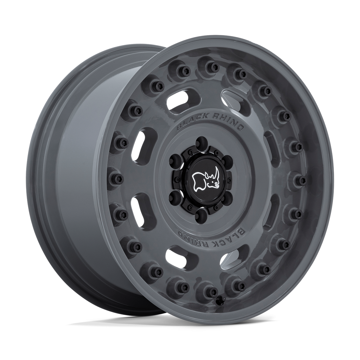 RIN BLACK RHINO AXLE BATTLESHIP GRAY / APLICACIONES TACOMA, RANGER, L200, HILUX Y SIERRA