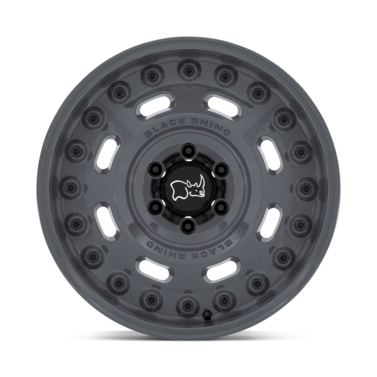 RIN BLACK RHINO AXLE BATTLESHIP GRAY / APLICACIONES TACOMA, RANGER, L200, HILUX Y SIERRA