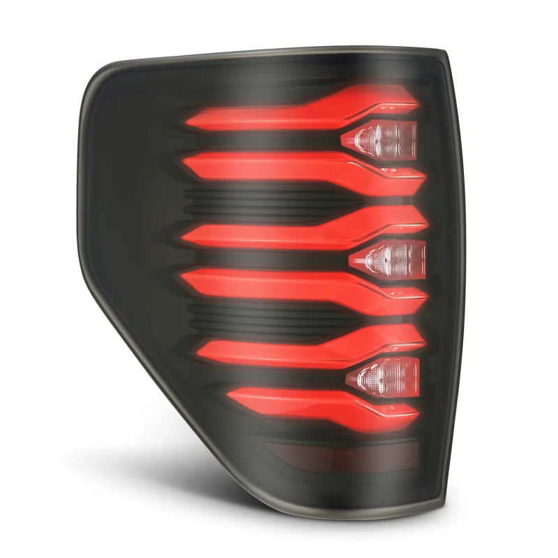 PAR DE LUCES TRASERAS LED ALPHAREX LUXX SERIES BLACK/RED PARA FORD F150 2009/2014