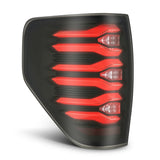 PAR DE LUCES TRASERAS LED ALPHAREX LUXX SERIES BLACK/RED PARA FORD F150 2009/2014