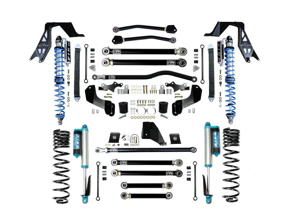 KIT DE SUSPENSION EVO MFG PARA JEEP WRANGLER JL-JLU 4.5" CON AMORTIGUADORES KING SIN AJUSTADOR