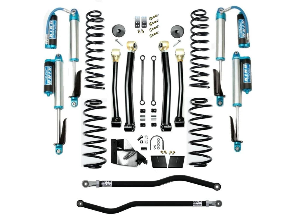 Kit de elevación EVO de 4.5'' para Jeep Wrangler JL/JLU Sistema Enforcer/Amortiguadores King 2.0 Barras estabilizadoras