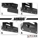 ALEACIÓN DE ALUMINIO PARADOR TRASERO PROFESIONAL SOPORTAR MOTOCICLETA NEGRO / AX4