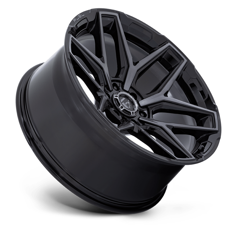 RINES FUEL FC854-FLUX 18X9.0 6X135 ET 1 GLOSS BLACK BRUSHED FACE GRAY DDDT CB 87.1