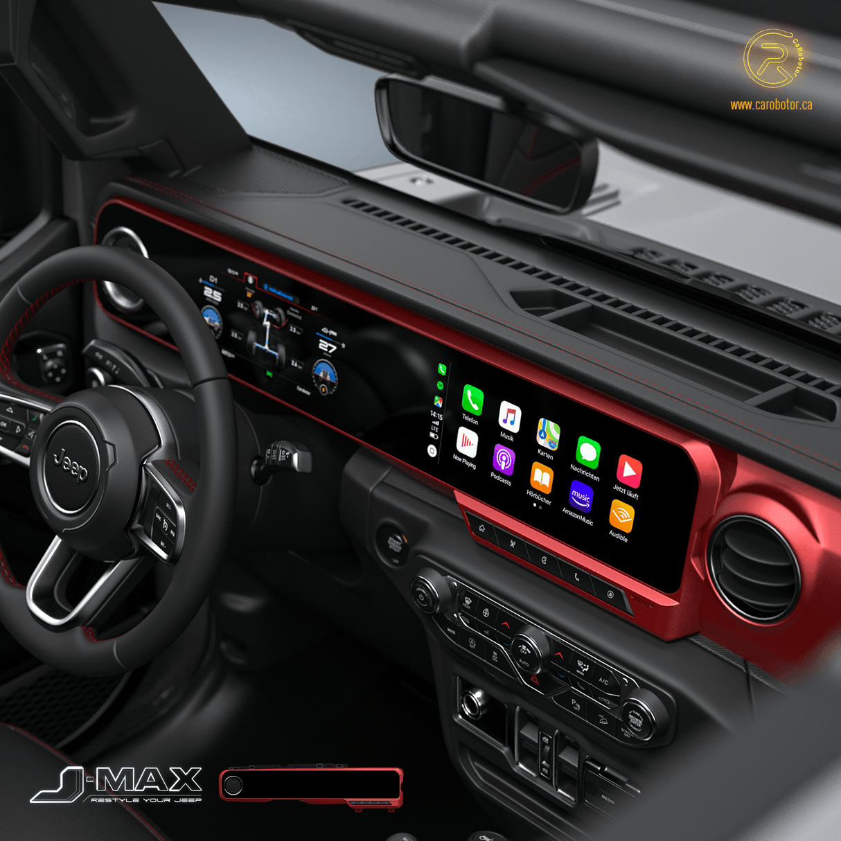 PANTALLA MULTIMEDIA J MAX DASHBOARD + RADIO 2018-2022 JL / JT 4GB RAM + 64GB ROM ROJO