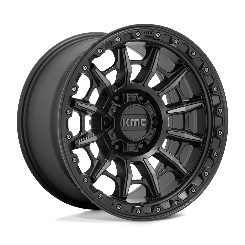 RIN KM547 CARNAGE SATIN BLACK W/ GRAY TINT/ APLICACIÓN PARA TACOMA, RANGER, L200, HILUX Y SIERRA