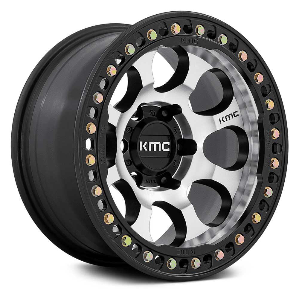 RIN KM237 RIOT BL SATIN BLACK W/ MACHINED RING/ APLICACIÓN PARA JEEP JK/JL Y GLADIADOR