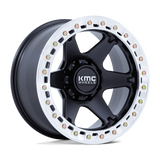 RIN KM238 SATIN BLACK W/ MACHINED RING APLICACIÓN PARA JEEP JK/JL Y GLADIADOR