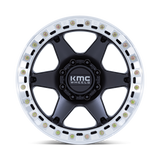 RIN KM238 SATIN BLACK W/ MACHINED RING APLICACIÓN PARA JEEP JK/JL Y GLADIADOR