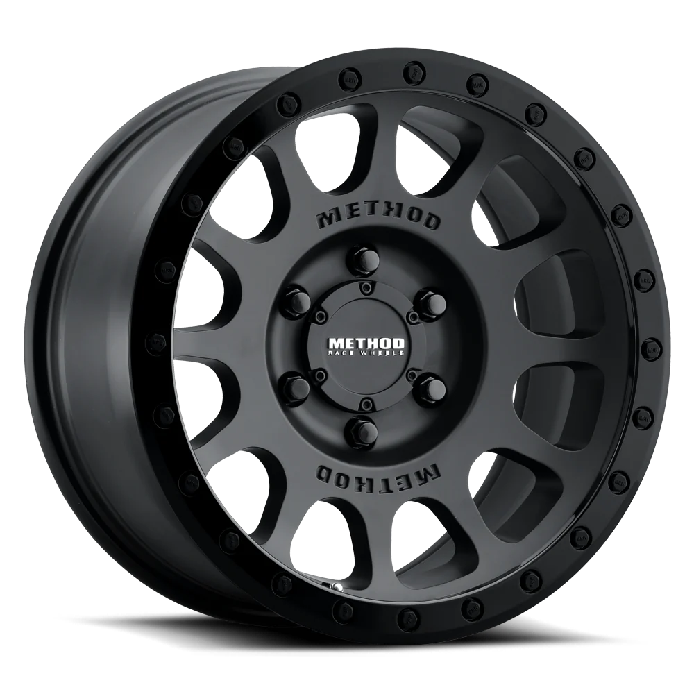 Rines Method Mr305 NV Double Black 17x8.5 5x5 5/127 ET0 CB 94mm Matte Black Gloss Black Lip