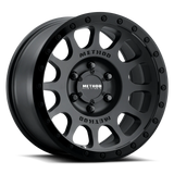 Rines Method Mr305 NV Double Black 17x8.5 5x5 5/127 ET0 CB 94mm Matte Black Gloss Black Lip