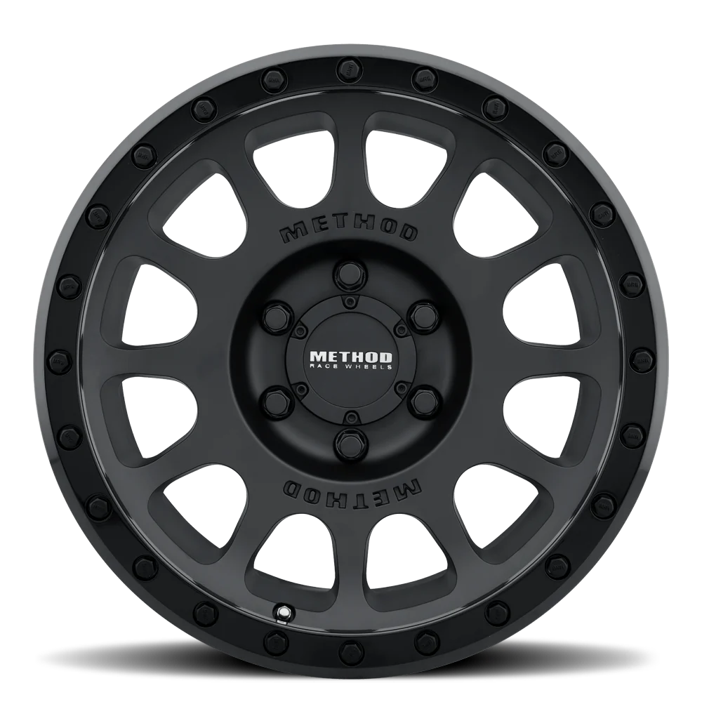 Rines Method Mr305 NV Double Black 17x8.5 5x5 5/127 ET0 CB 94mm Matte Black Gloss Black Lip