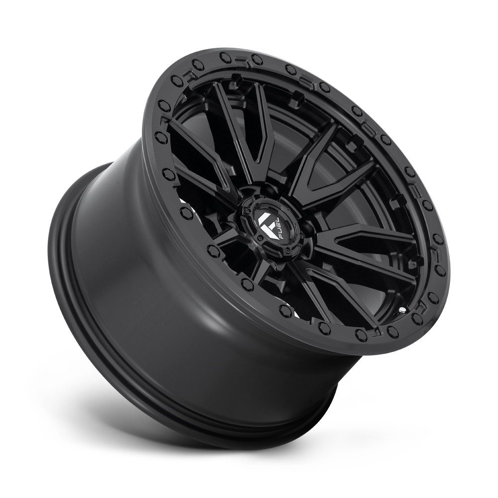 RINES FUEL D680-REBEL 18X9.0 6X135 ET 01 MATTE GUN METAL BLACK BEAD RING CB 87.1