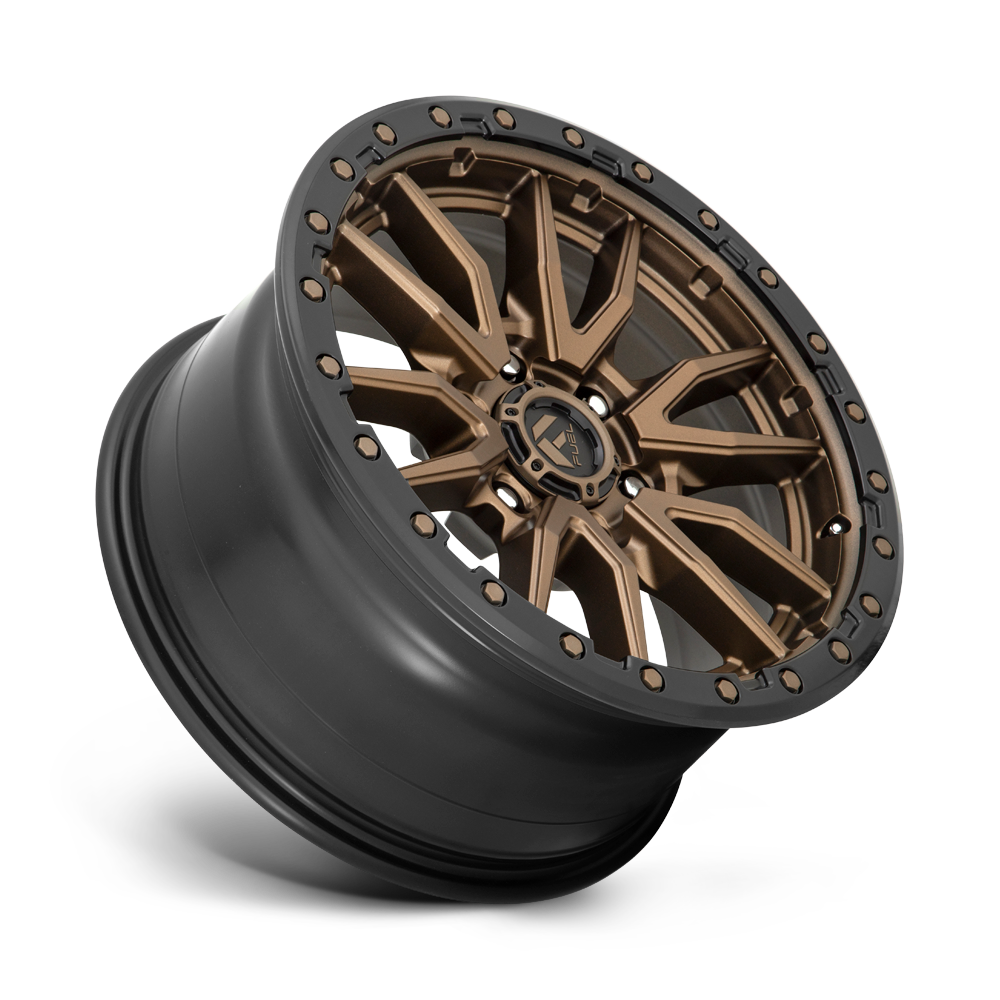 RINES FUEL D681-REBEL 17X9.0 6X139.7 ET -12 MATTE BRONZE W/MATTE BLACK RING CB 106.1