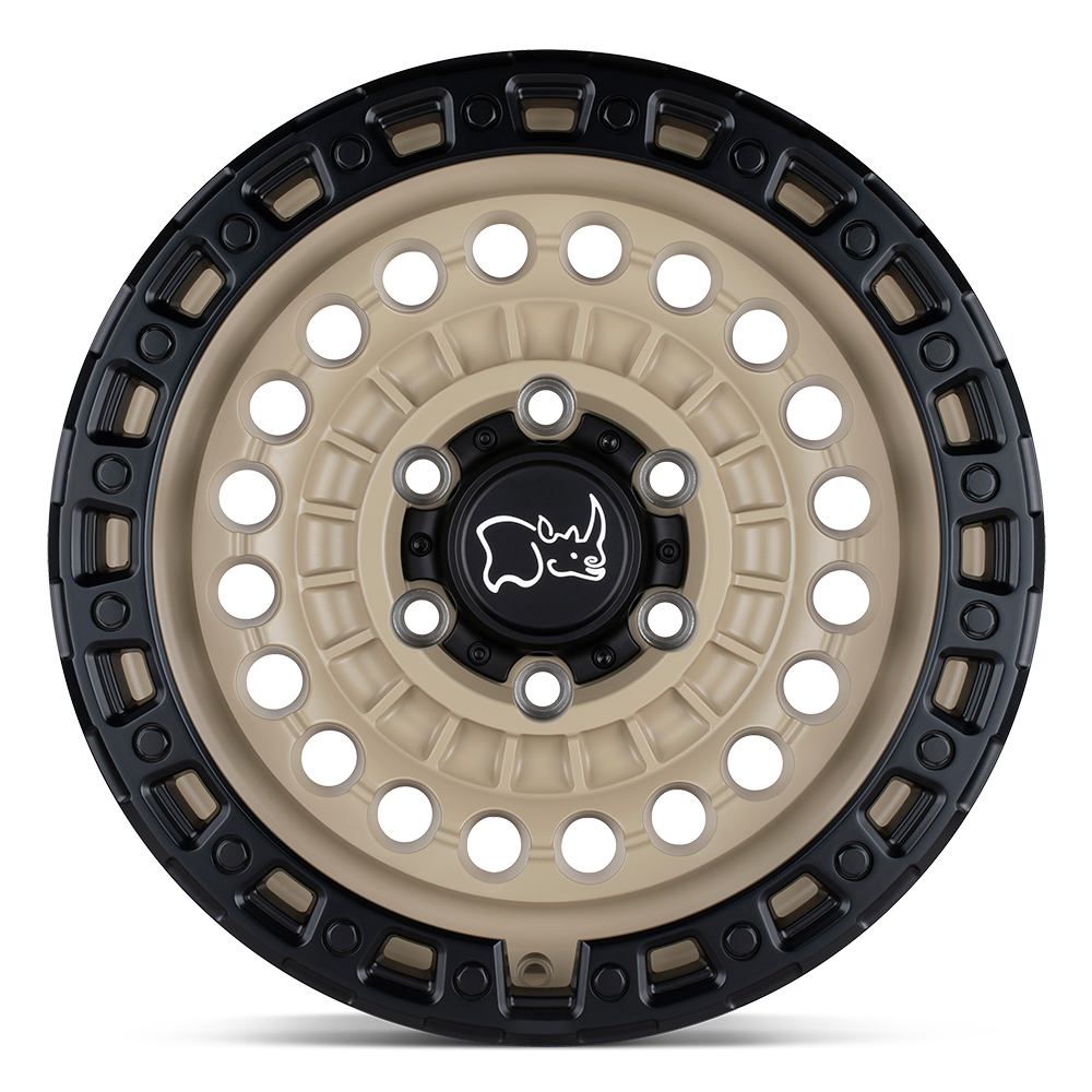 RIN BLACK RHINO SENTINEL DESERT SAND W-BLACK LIP EDGE/ APLICACIÓN PARA JEEP JK/JL Y GLADIADOR