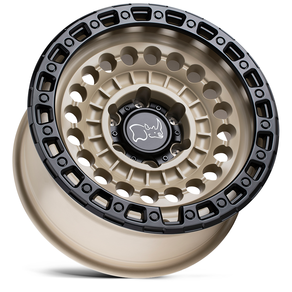 RIN BLACK RHINO SENTINEL DESERT SAND W-BLACK LIP EDGE/ APLICACIÓN PARA JEEP JK/JL Y GLADIADOR