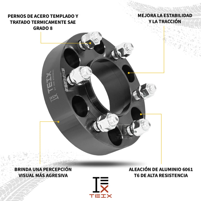 KIT ESPACIADORES 1.5" 6/135 LLANTA CB 87.1MM 14X2