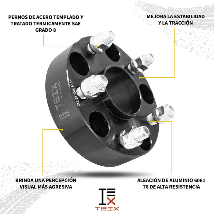 Kit Espaciadores 1,5 Pulg Volkswagen Amarok 2010-2021 5/120 Cb65,1