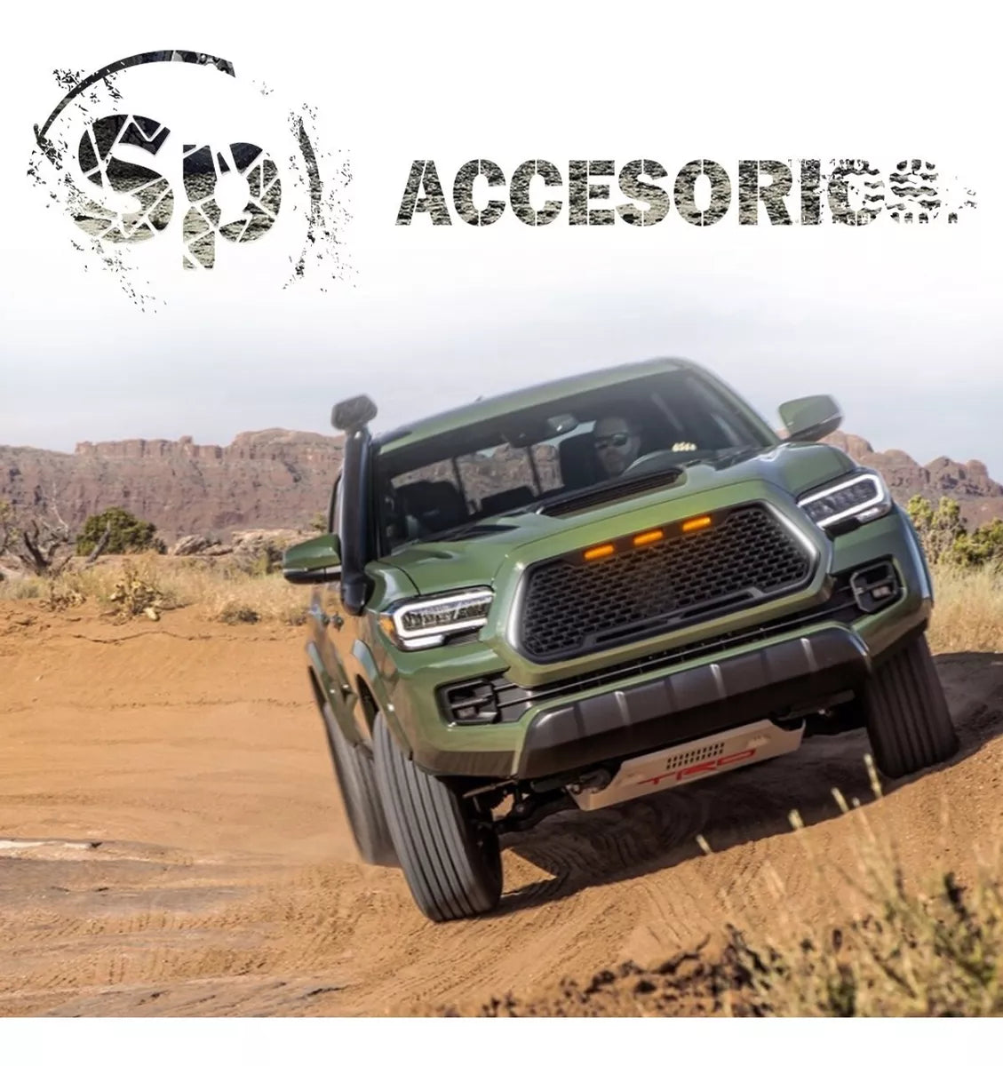 PARRILLA FRONTAL TIPO SPORT CON LED PARA TOYOTA TACOMA 2016 - 2023