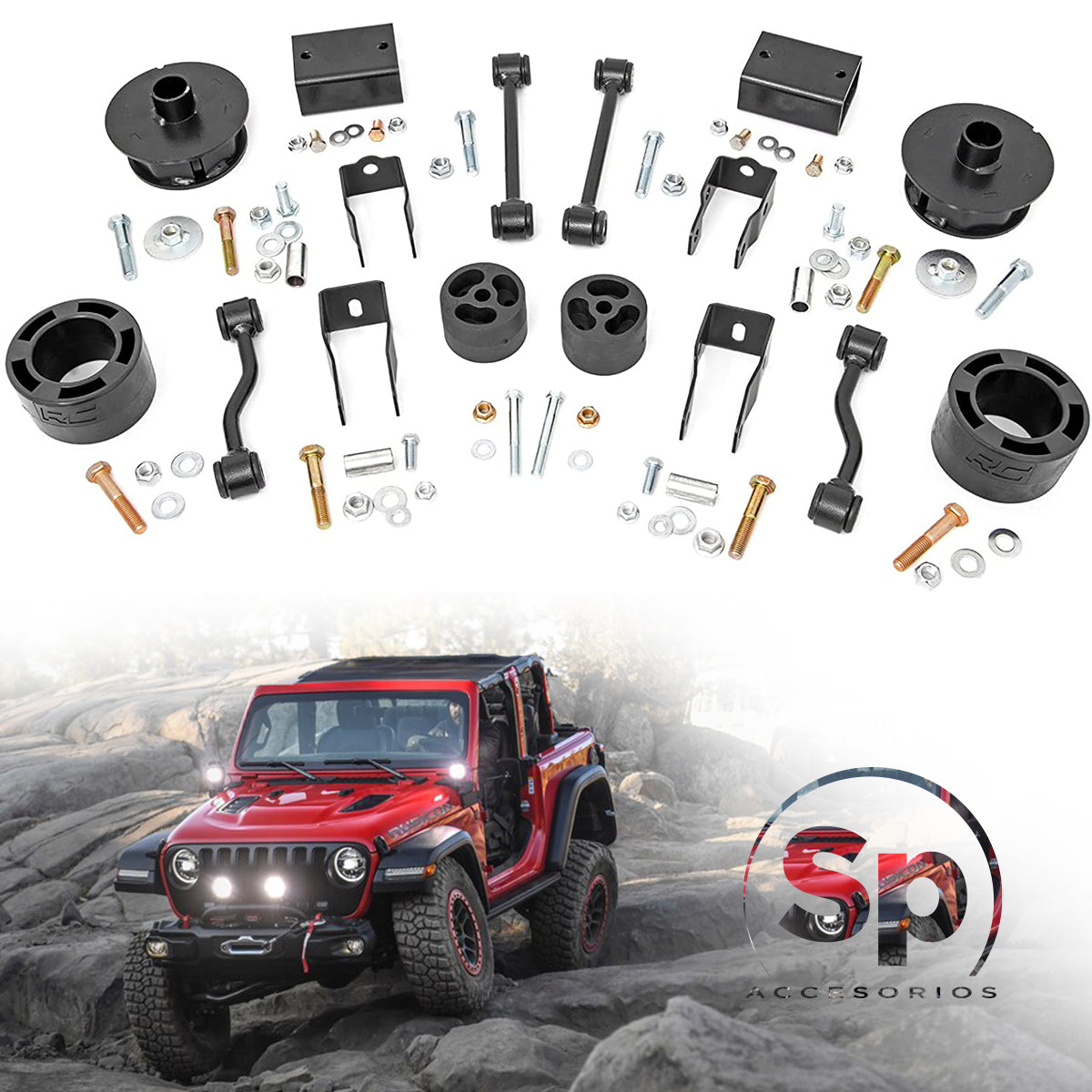 KIT ELEVACIÓN ROUGH COUNTRY 2.5 PARA JEEP WRANGLER JL 2018 - 2024