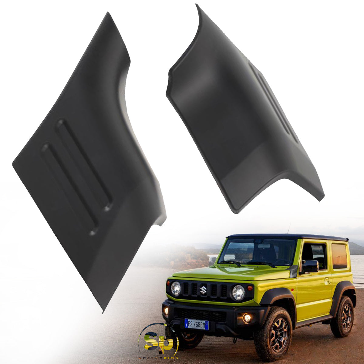 MOLDURA DE PILAR NEGRO MATE PARA SUZUKI JIMNY 2021 - 2024